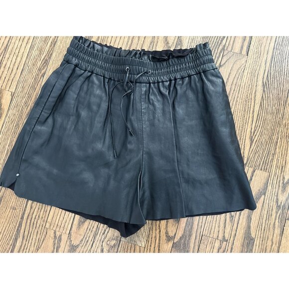 Zara faux leather high waist shorts medium - Picture 1 of 2